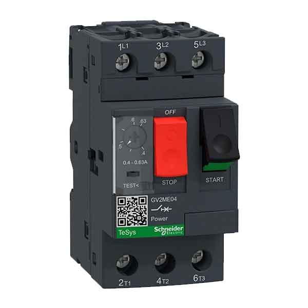 Schneider-GV2ME04-Motor-Circuit-Breaker-ATControl کلید حرارتی مغناطیسی اشنایدر سری TeSys Deca مدل GV2ME04 اورجینال